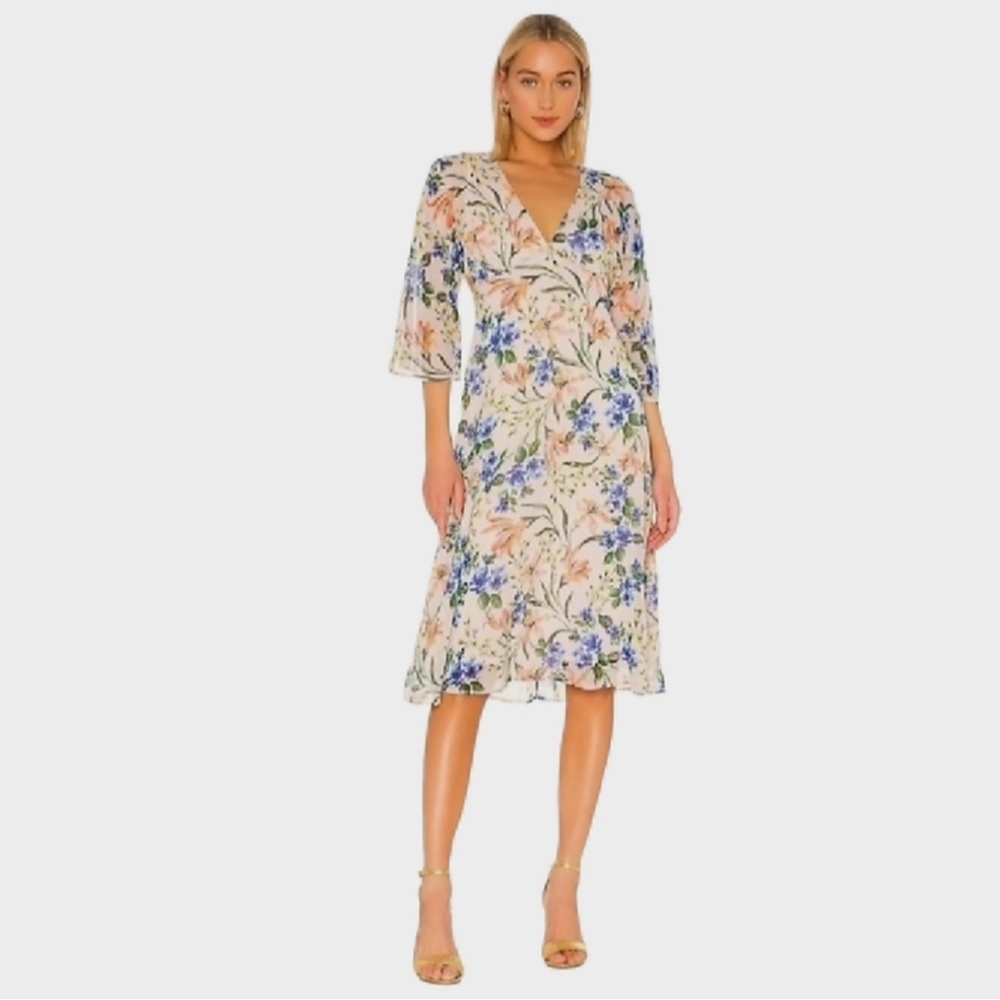 SALE 🔥 House of Harlow x Revolve Amira Dress in Blush Mixed Floral | xs